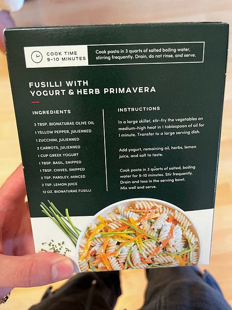 All of these different brands provide different ingredients and different cooking instructions