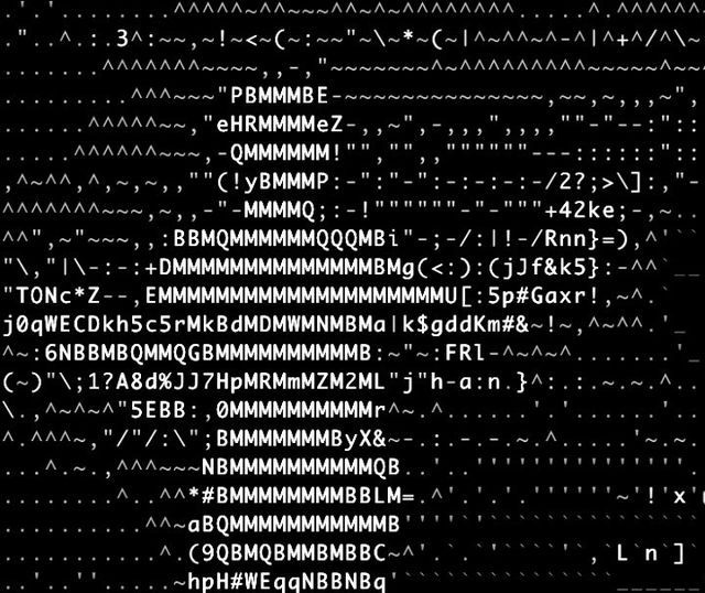 This may contain: a black background with white letters and numbers in the style of an old computer screen