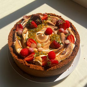 passion fruit goat cheesecake