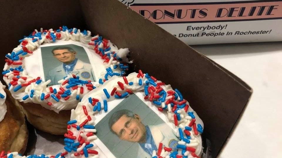 Fauci donuts from Donuts Delite Fauci donuts from Donuts Delite