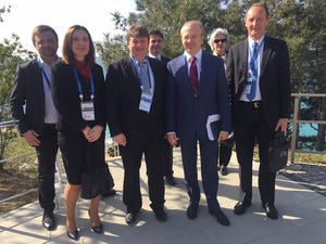 A group of people posing together at the 2016 Yalta International Economic Forum A group of people posing together at the 2016 Yalta International Economic Forum