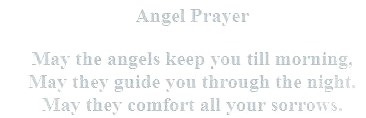 This may contain: an angel prayer with the words angel prayer