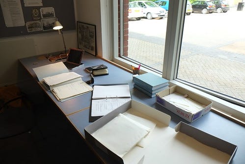 My desk at Newnham College My desk at Newnham College