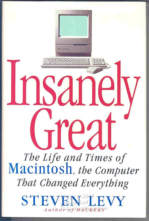 Book cover images: Insanely Great, The Third Apple, The Macintosh Way