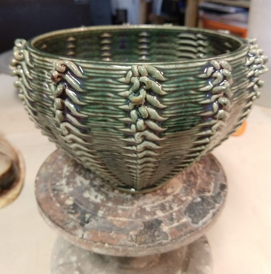 ceramic bowl made with a digital ceramic printer.