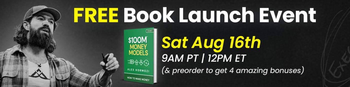 Alex Hormozi Book Launch
