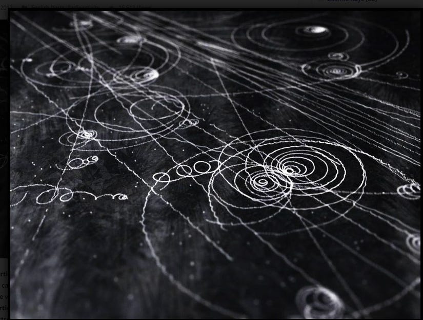 straight lines and spirals, white on black