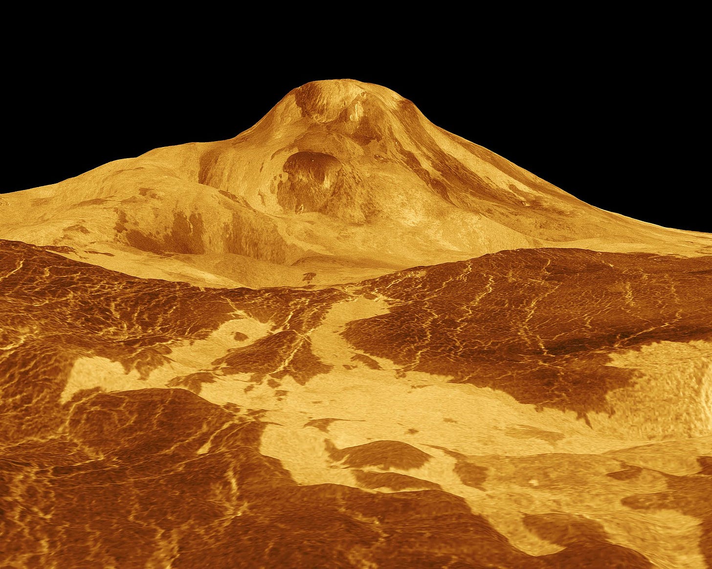 Surface view of the planet Venus
