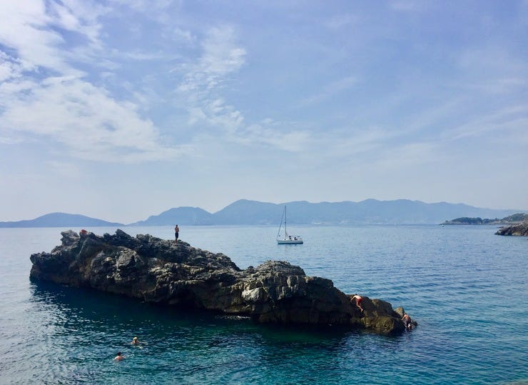 Looking out at the Ligurian Sea from Tellaro