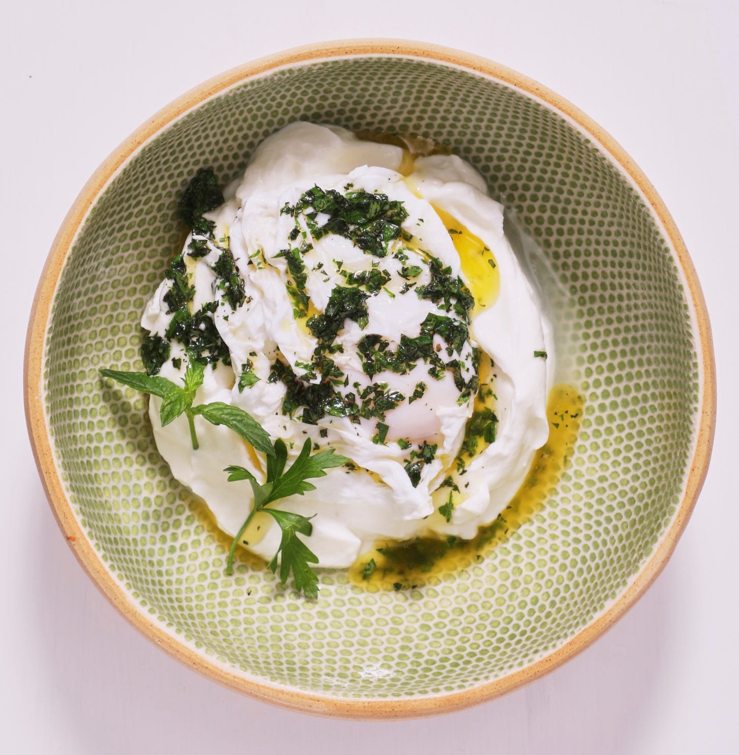 Egg with herb butter, a quick dinner from Lisa Steele
