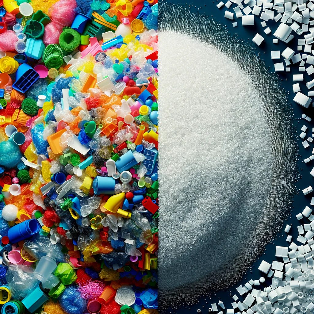 Novel Processing Technology for Recycled PET Derived from Waste Colored PET Materials