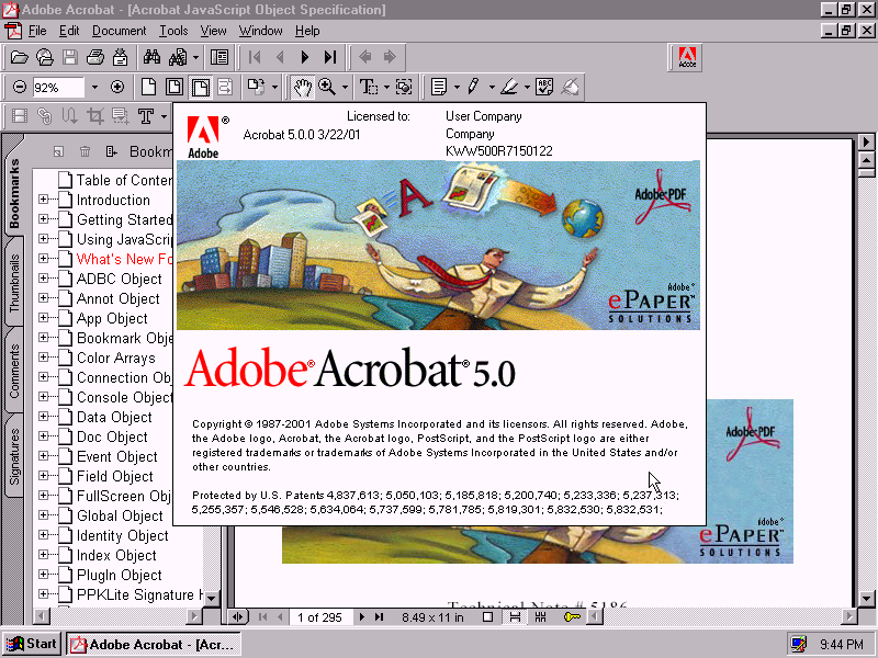 WinWorld: Adobe Acrobat 5.x WinWorld: Adobe Acrobat 5.x