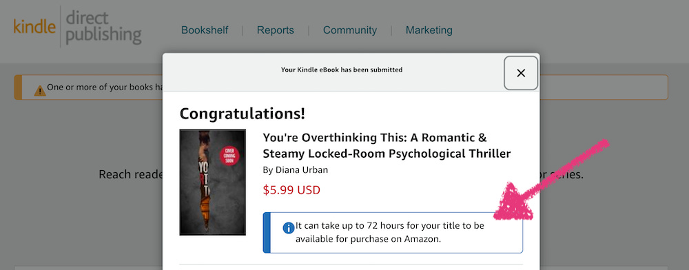 Amazon confirmation screen Amazon confirmation screen