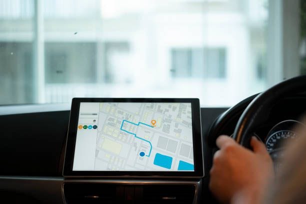 car sat navigation system. - gps stock pictures, royalty-free photos & images