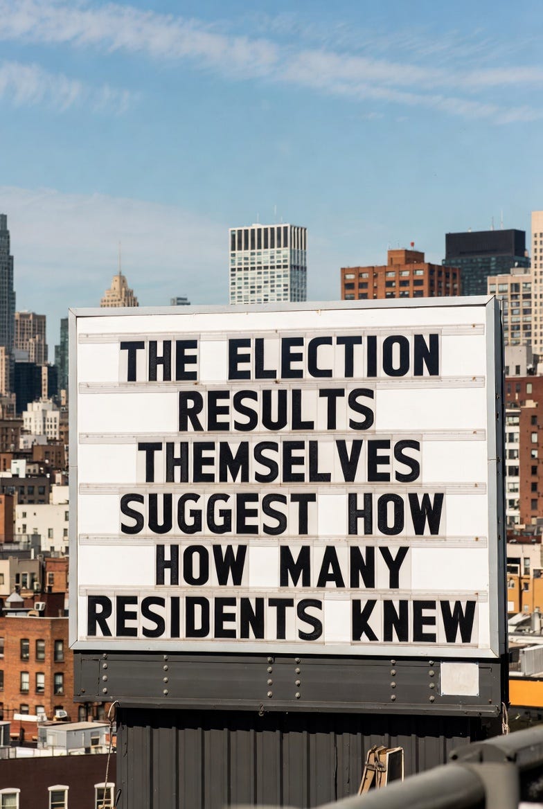 The election results themselves suggest how many residents knew