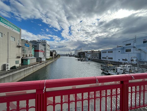 Mitsubishi Heavy Industries factory, and the Hyogo Canal