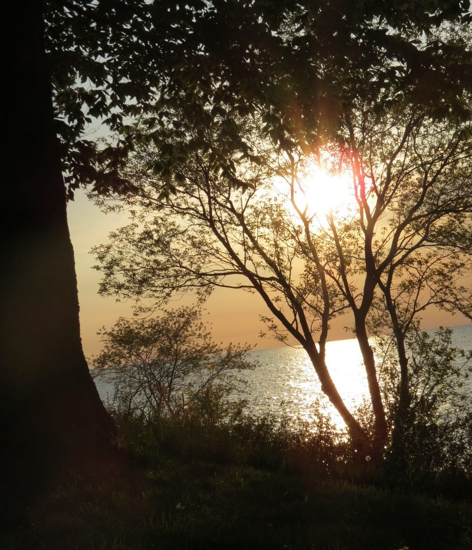 beautiful sunset looking into Lake Ontario