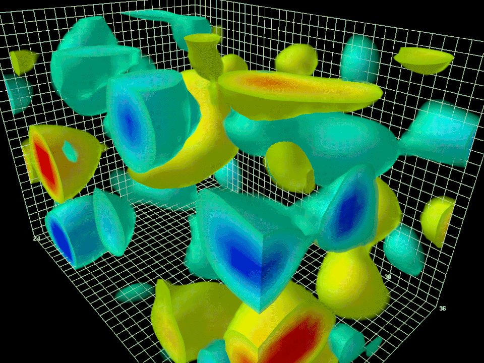 Visualization of a quantum field theory calculation showing virtual particles in the quantum vacuum.... [+] (Specifically, for the strong interactions.) Even in empty space, this vacuum energy is non-zero, and what appears to be the 'ground state' in one region of curved space will look different from the perspective of an observer where the spatial curvature differs. As long as quantum fields are present, this vacuum energy (or a cosmological constant) must be present, too.