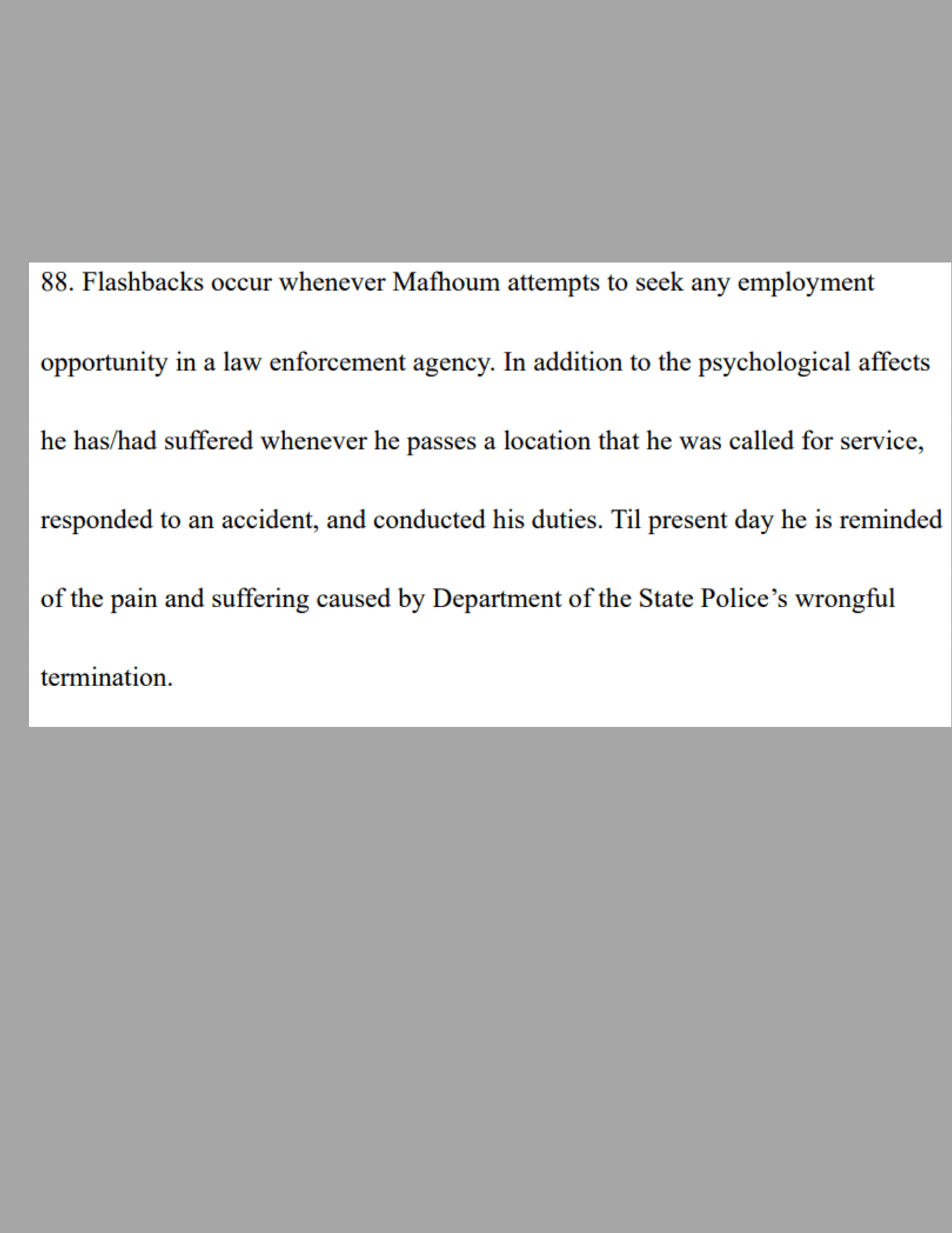 Watertown Officer Khalil Mafhoum Sues MSP for PTSD While Being Wellness Trainer in Watertown