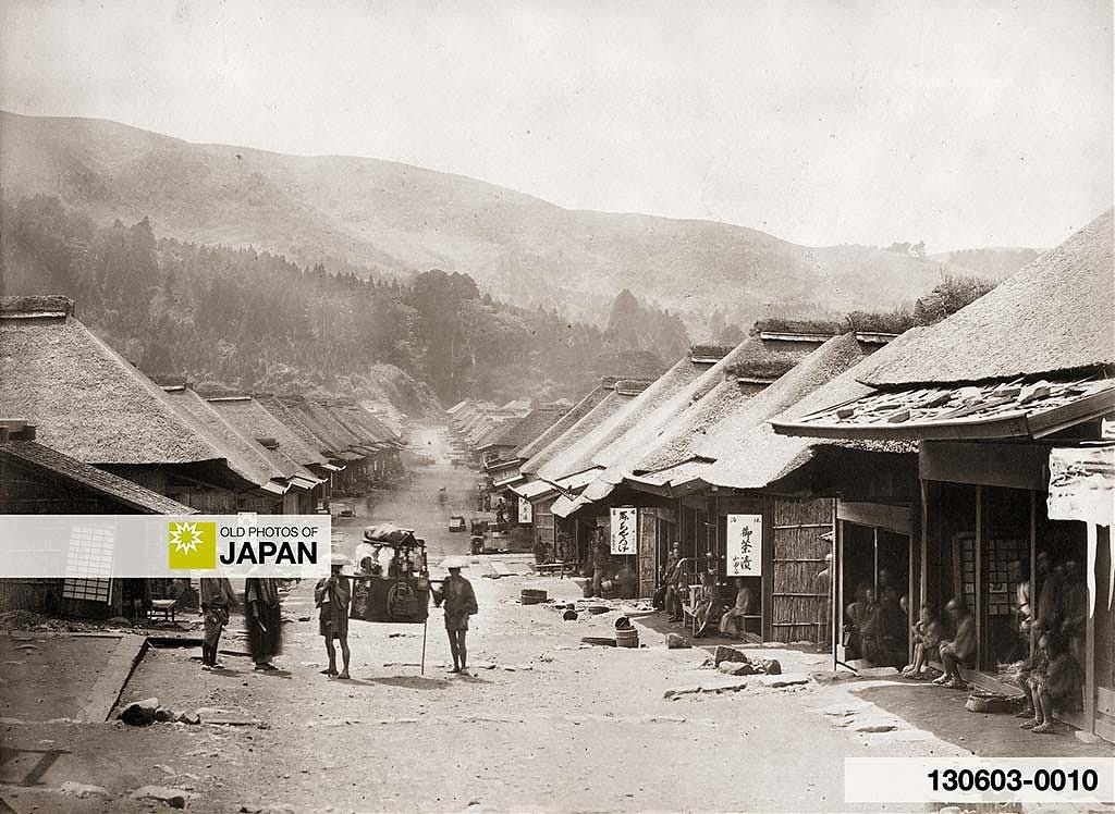Albumen print of Hakone-juku on the Tōkaidō, ca. 1860s Albumen print of Hakone-juku on the Tōkaidō, ca. 1860s