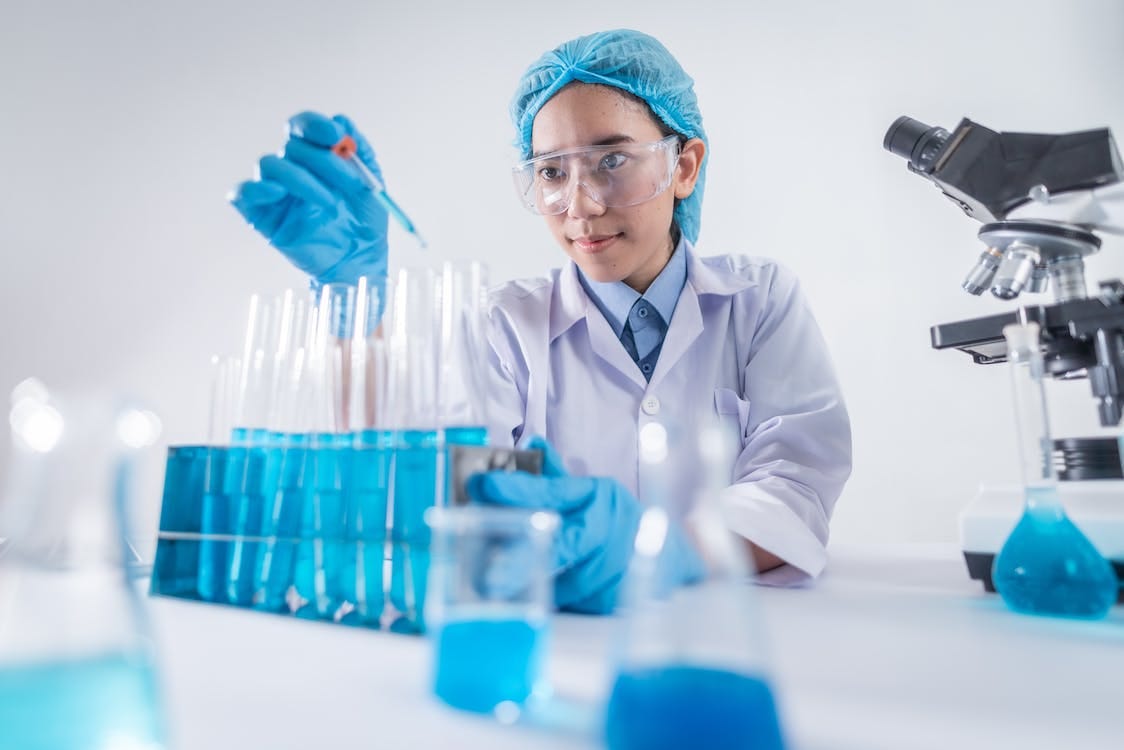 Free Photo Of Female Scientist Working On Laboratory Stock Photo