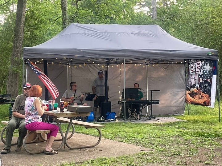 Photos of our gatherings and the worship tent.