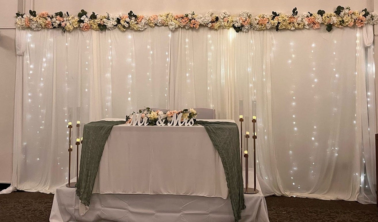 the setting for the wedding