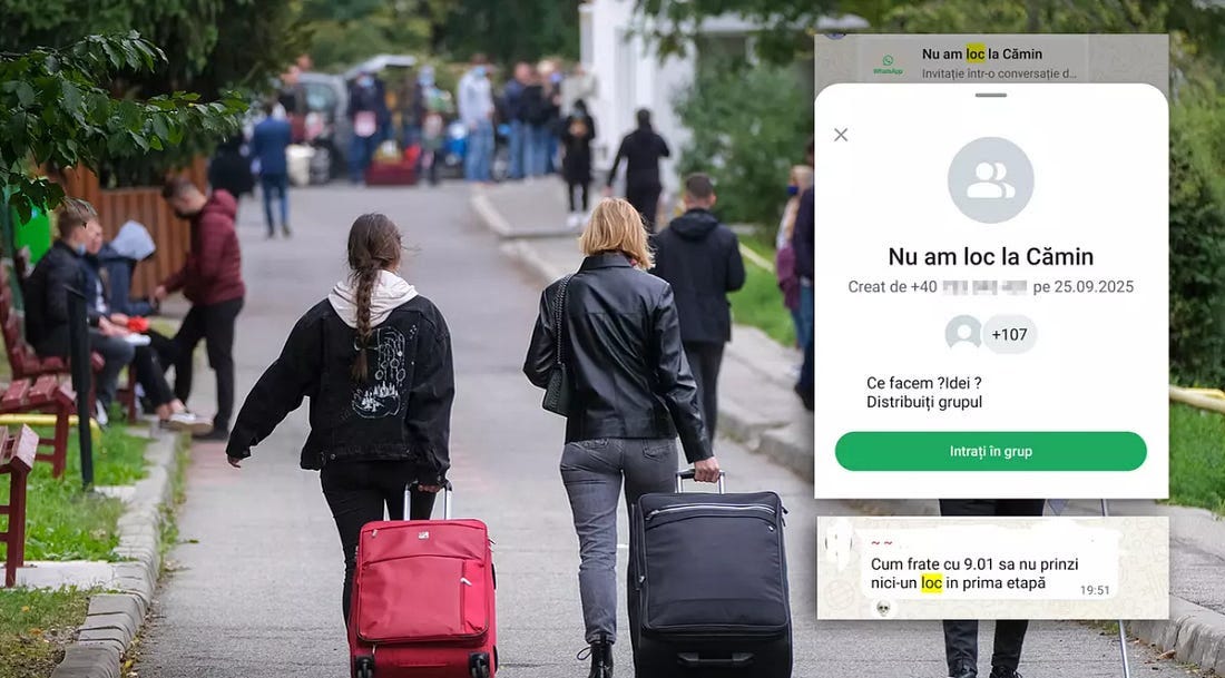 Studenti cu bagaje se indereapta care camine