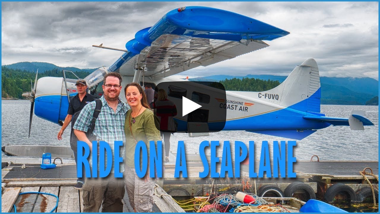 Catching a seaplane on Sechelt Inlet.