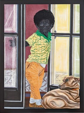 View 1 of Lot 1114: Toyin Ojih Odutola 托印 · 奧吉赫 · 奧杜托拉 | Eastern Entrance 東門 View 1 of Lot 1114: Toyin Ojih Odutola 托印 · 奧吉赫 · 奧杜托拉 | Eastern Entrance 東門