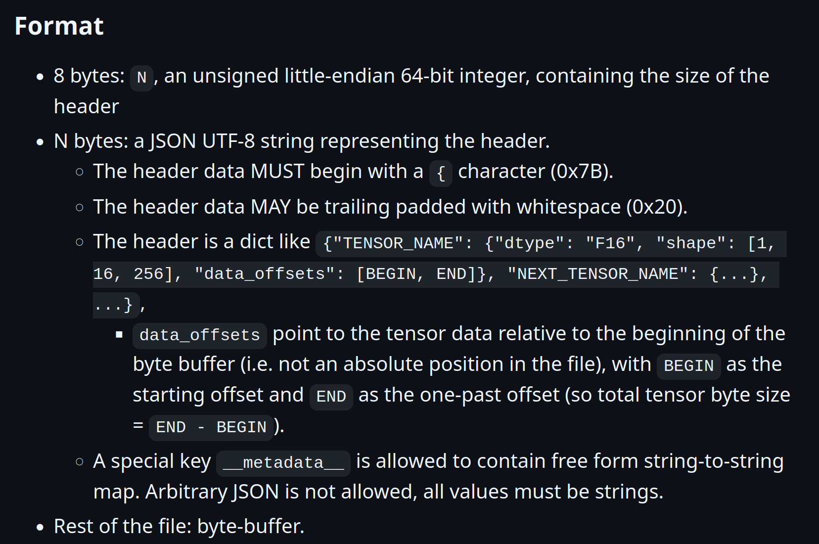 Tensor Data Format Parsing Safetensors File Format in C - by Murage Kibicho