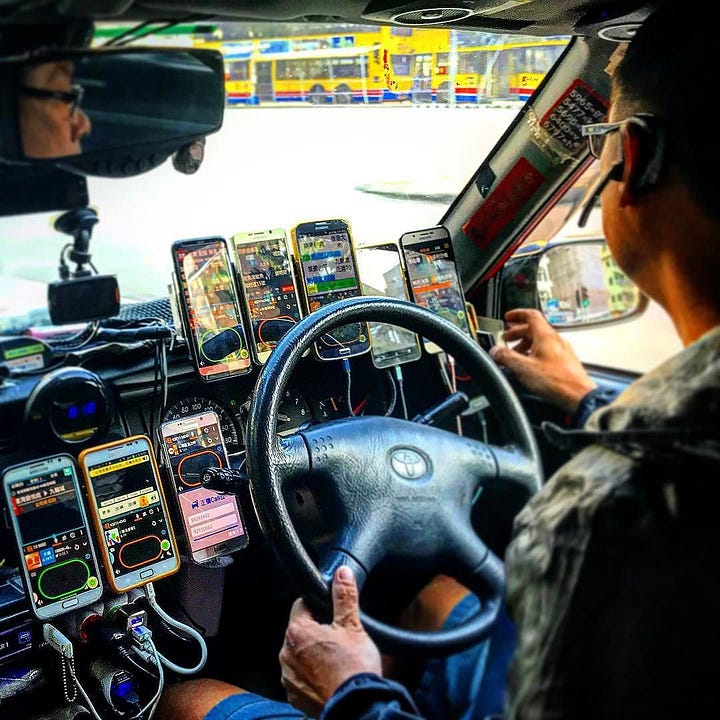 Traditional Medicine Shop (Image: Arno Jenkins) | Taxi Dashboard (Image: Gordonsand)