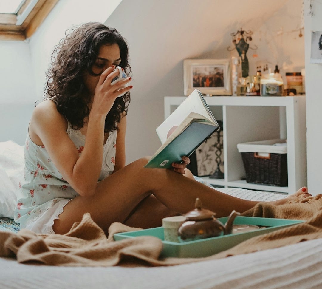 woman holding book