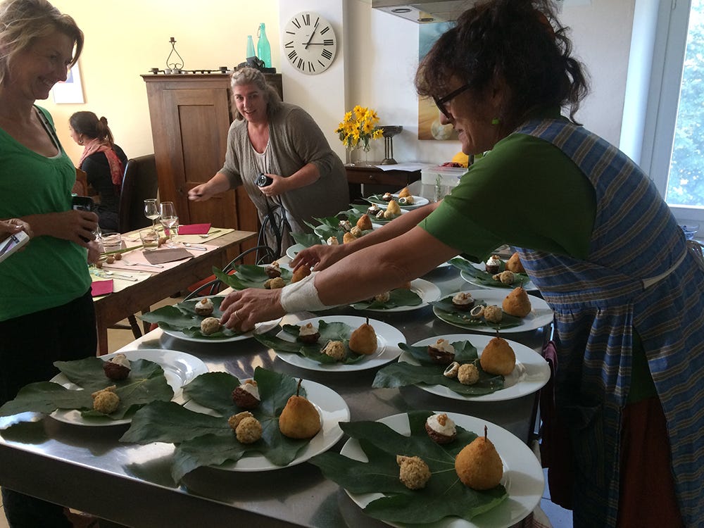 the lady who cooked for us otherwise works as an architect... she had beauty beaming out of her fingers