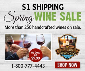 $1 Shipping Spring Wine Sale Starts Now