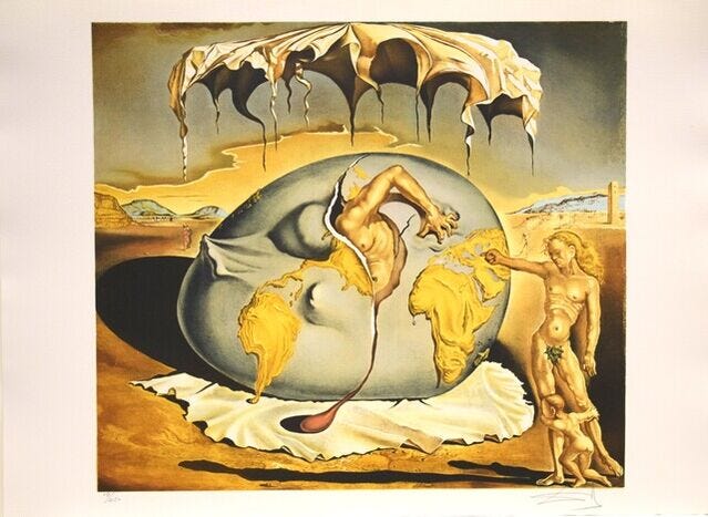 Salvador Dalí | Geopoliticus Child Watching the Birth of the New Man (1943)  | Artsy