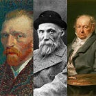 First and last paintings of 13 famous artists