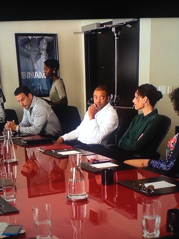 A gallery of archival photographs showing the author doing background work on film and television sets between 2013 and 2014.