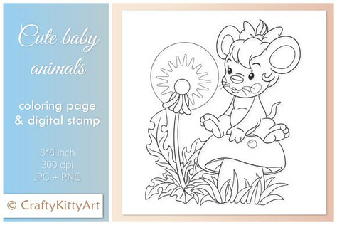 Mouse coloring pages