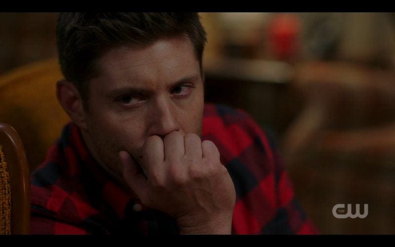 supernatural 1222 jody with frustrated dean winchester plaid shirt supernatural 1222 jody with frustrated dean winchester plaid shirt