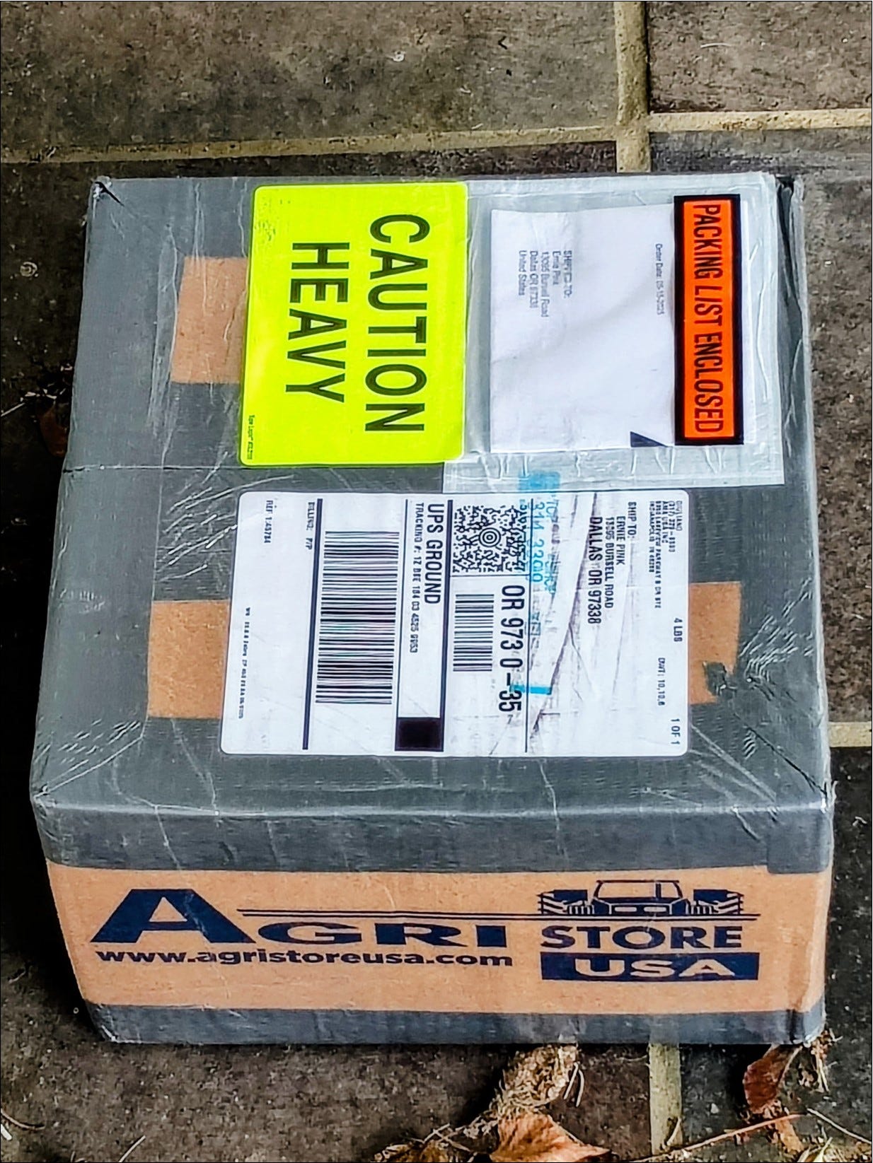Online parts delivered from Agri Store right to Ernie.