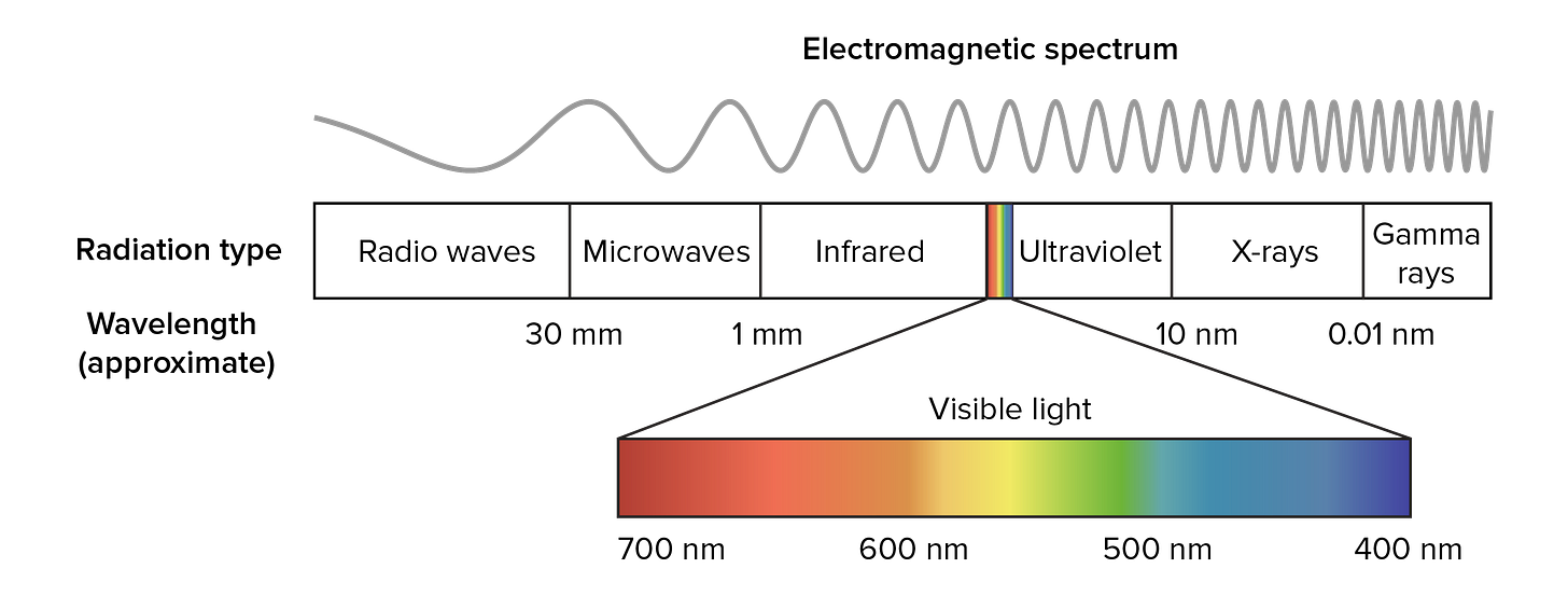 Wavelengths of light and photosynthetic pigments (article) | Khan Academy