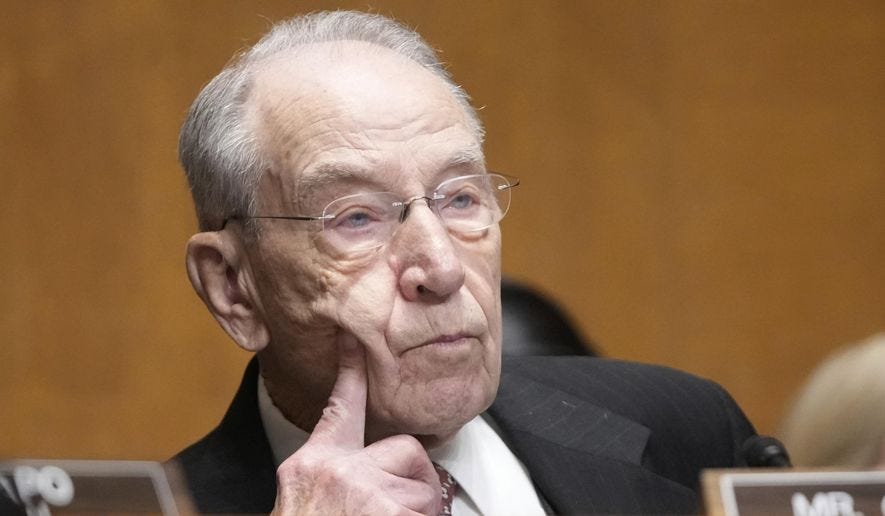 Trump prods Chuck Grassley to break Senate 'blue slip' tradition Democrats use to block nominees | Washington Times Trump prods Chuck Grassley to break Senate 'blue slip' tradition Democrats use to block nominees | Washington Times