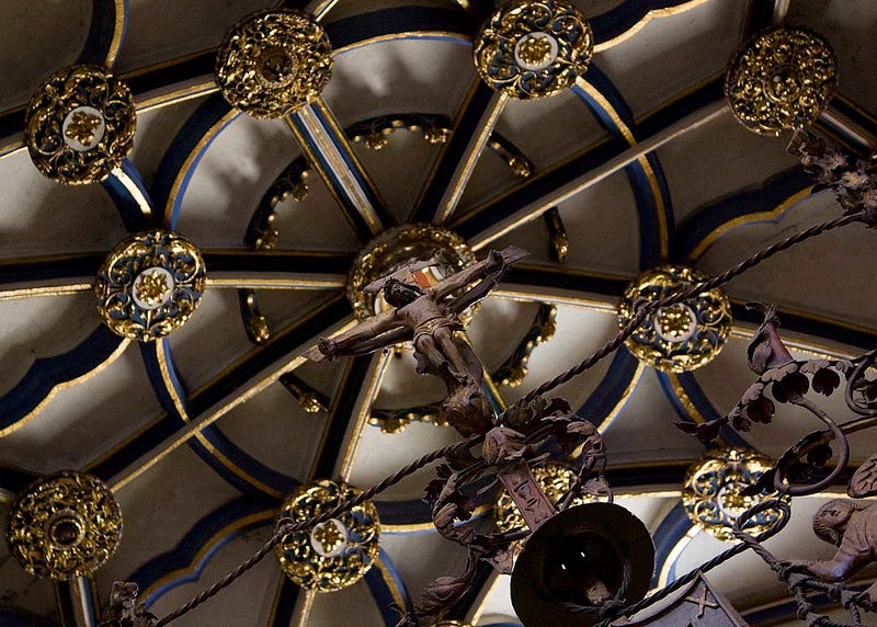 A scene of Jesus on a crucifix.