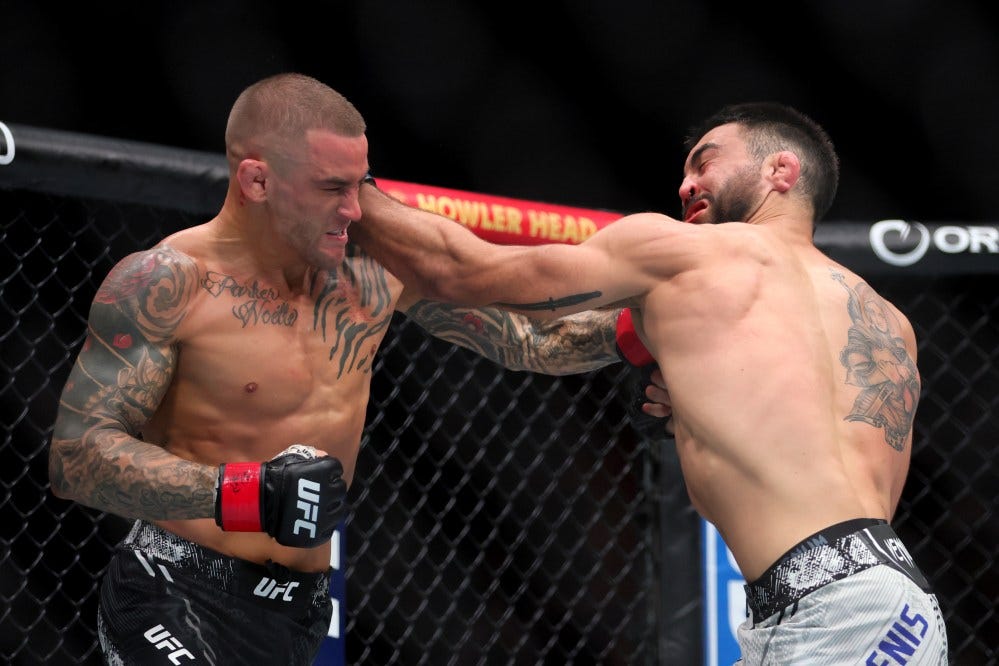 Dustin Poirier def. Benoit Saint Denis at UFC 299: Best photos