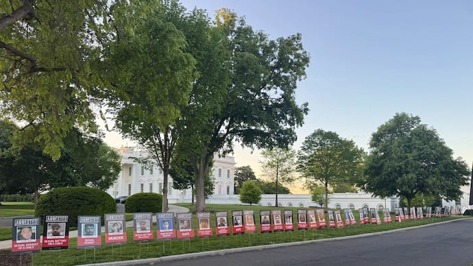 Trump's 100 days in office: White House lawn gets mugshots of 100 illegal  aliens
