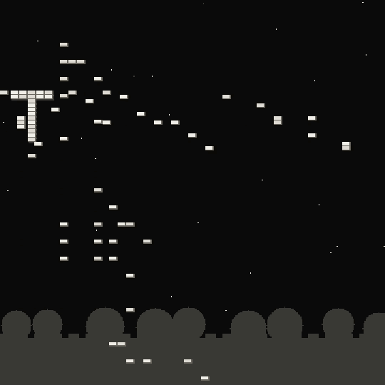 THE WALL ARCADE, the title assembling in 16-bit