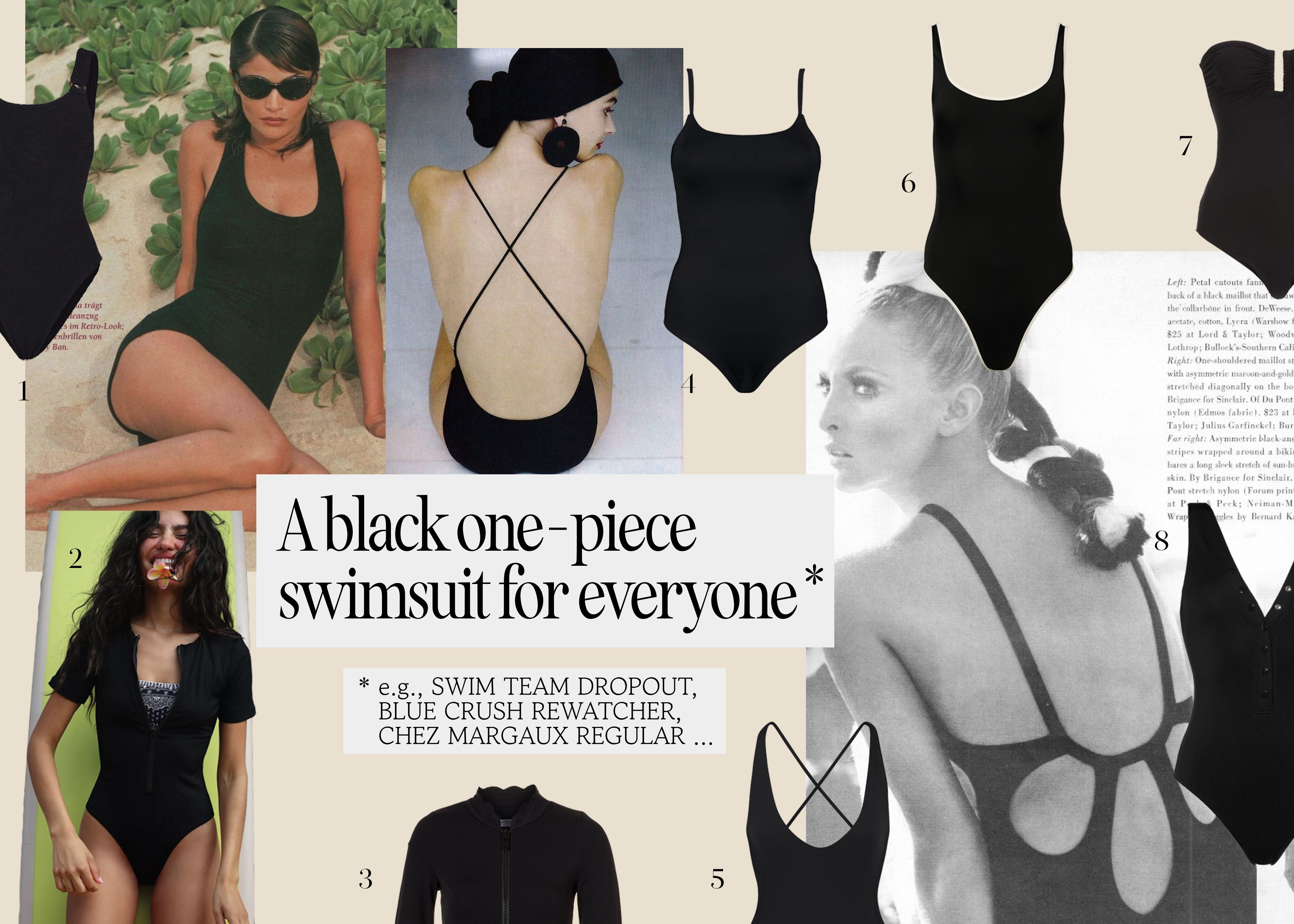 The Universal Appeal Of A Black One-Piece Swimsuit