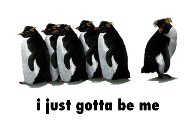 i just gotta be me penguin - I Just Gotta Be Me Penguin - Long Sleeve  T-Shirt | TeePublic