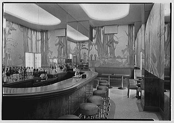 Bar and Lobby of the Raleigh Hotel in the 1940s